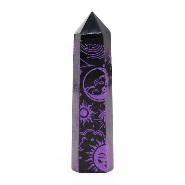 Black Obsidian Point - Mystic Story - Deep Purple