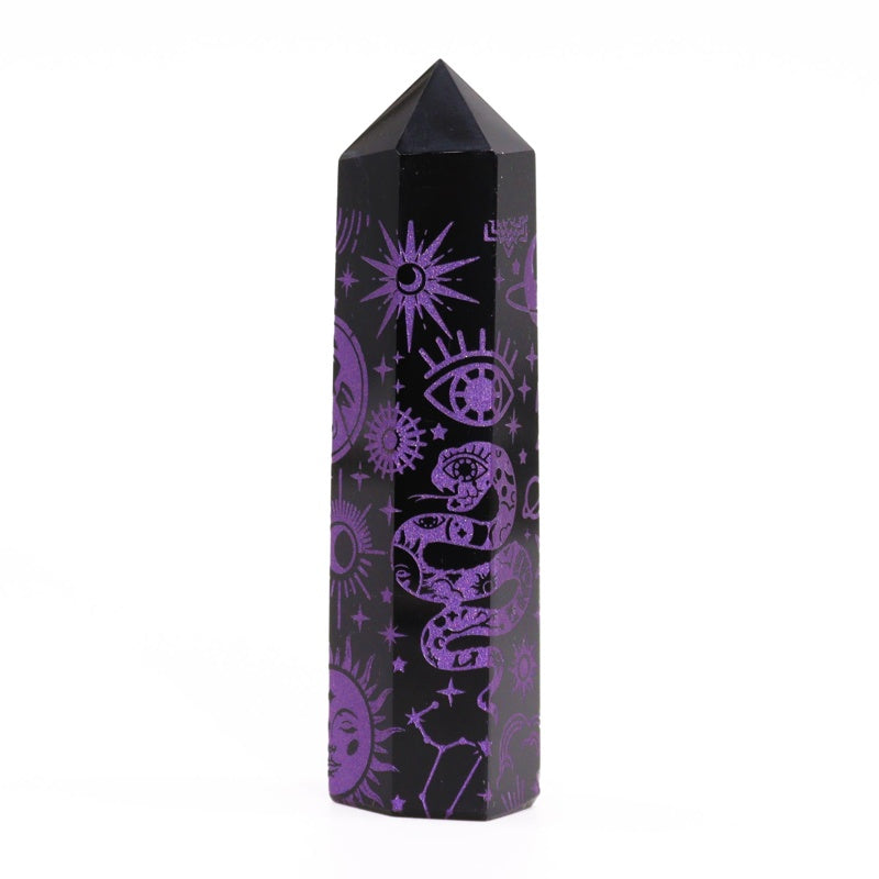 Black Obsidian Point - Mystic Story - Deep Purple