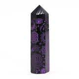 Black Obsidian Point - Mystic Story - Deep Purple