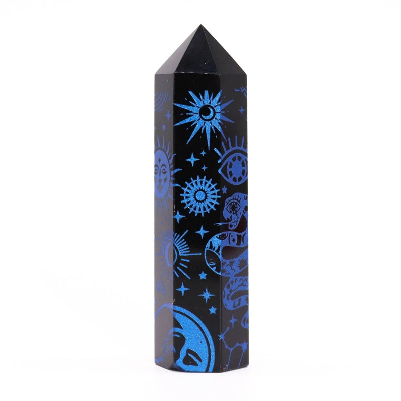 Black Obsidian Point - Mystic Story - Midnight Blue