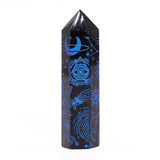 Black Obsidian Point - Mystic Story - Midnight Blue