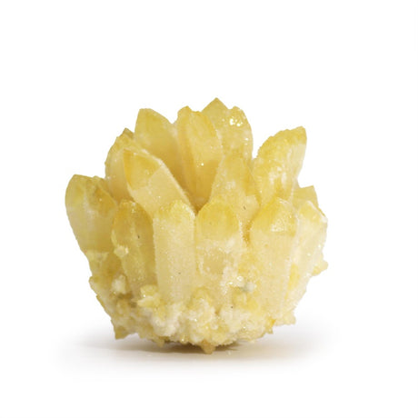 Natural Quartz Cluster - Yellow Ghost Quartz