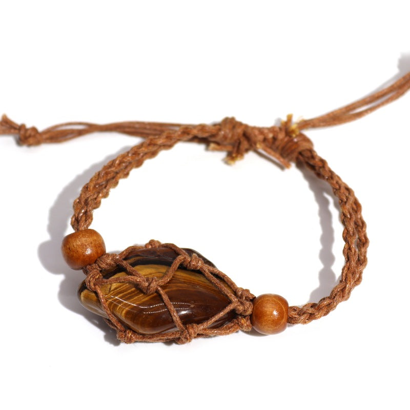 Gemstone Bracelet Cord - Brown