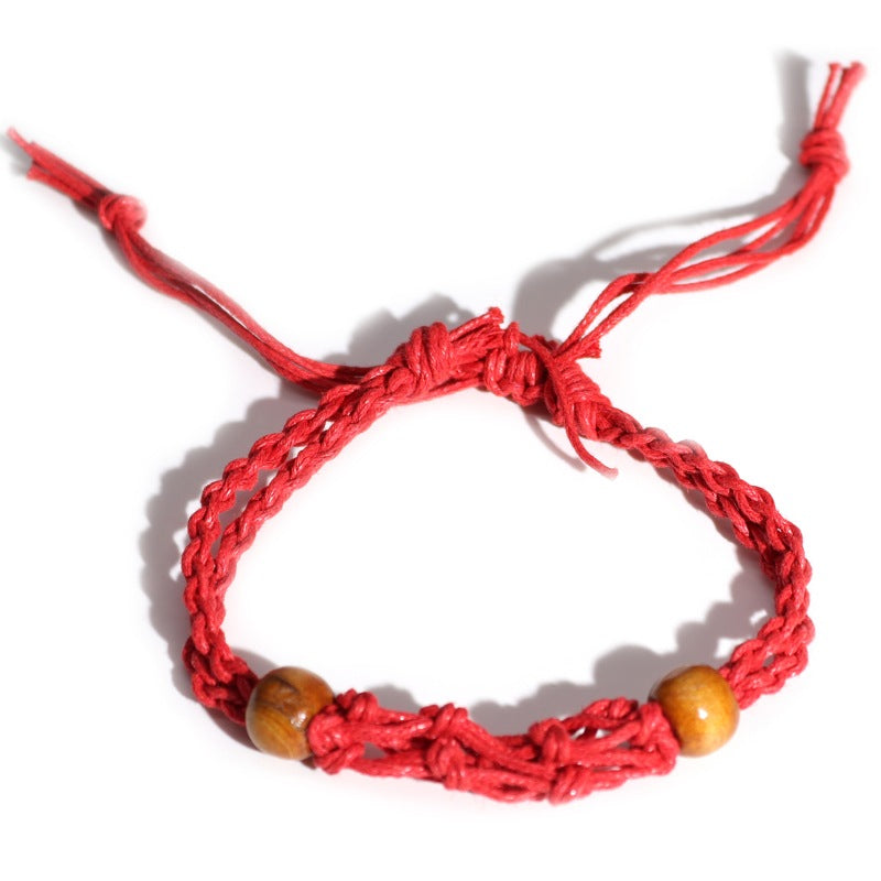 Gemstone Bracelet Cord - Red