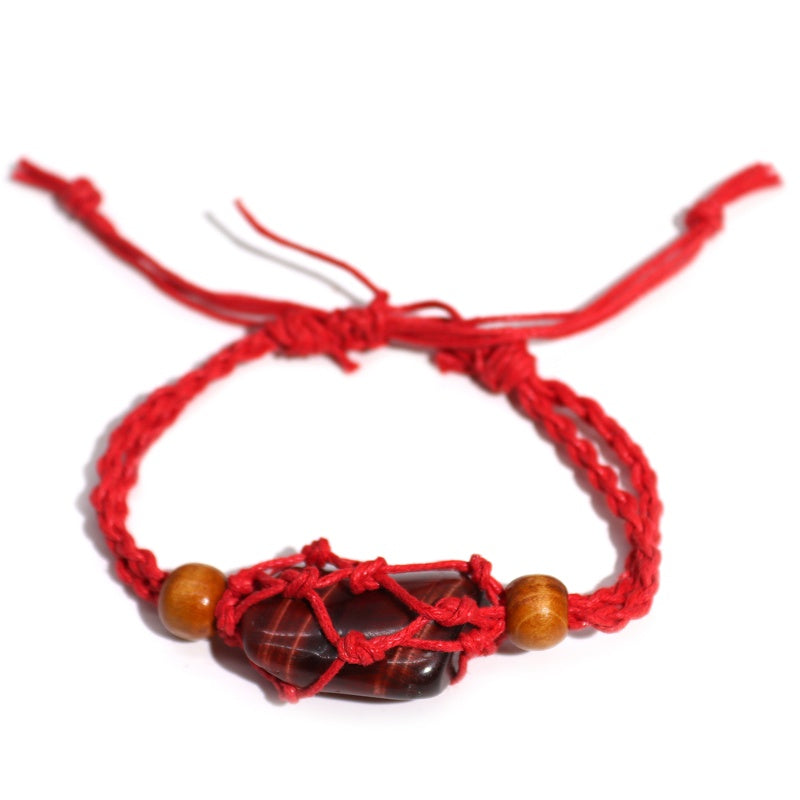 Gemstone Bracelet Cord - Red