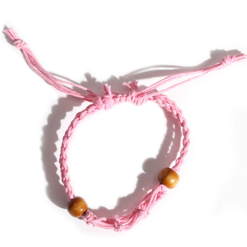 Gemstone Bracelet Cord - Pink