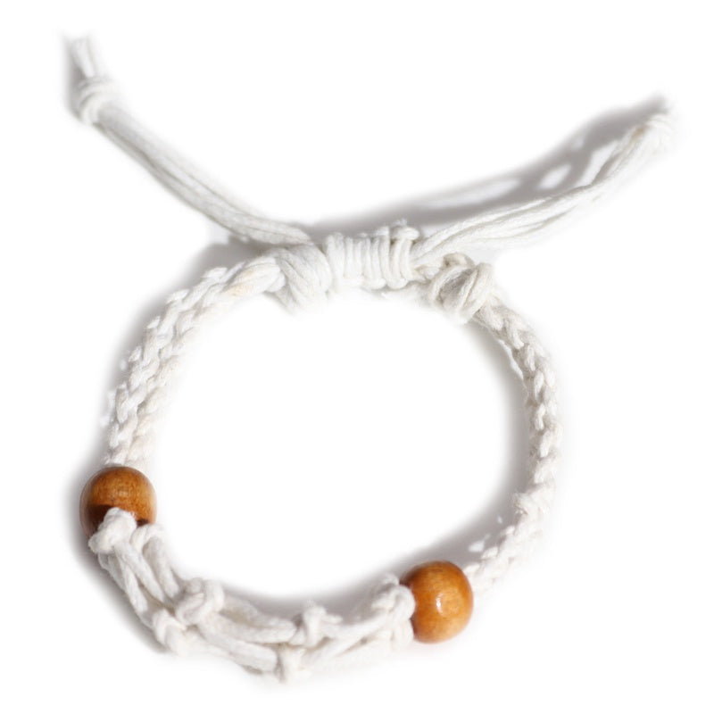 Gemstone Bracelet Cord - White