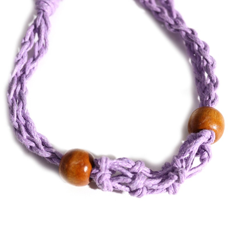 Gemstone Bracelet Cord - Purple