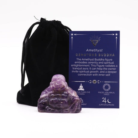 Gemstone Large Buddha - Amethyst