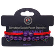 Gemstone Double Power Bracelets- Amethyst