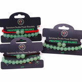 Gemstone Double Power Bracelets- Jade