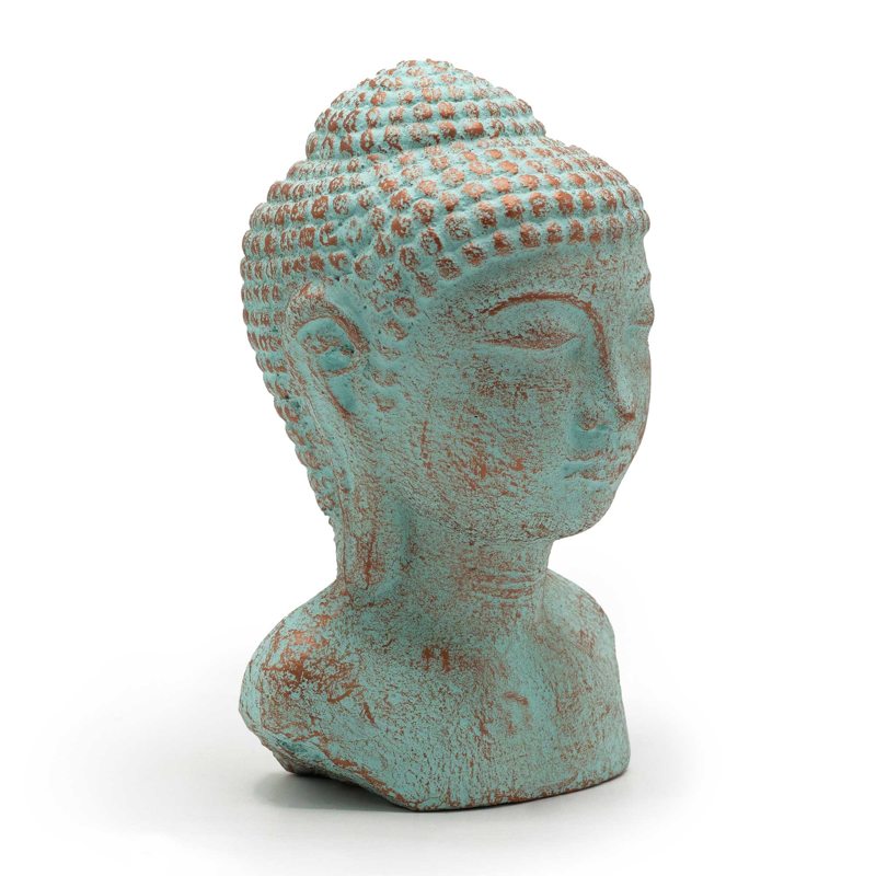 Tranquility Buddha Head  - Green Copper