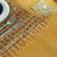 Water Hyacinth Natural Placemat - Robusta and Fringe