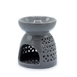 Classic Oil Burner - Morrocan Cutout - Grey