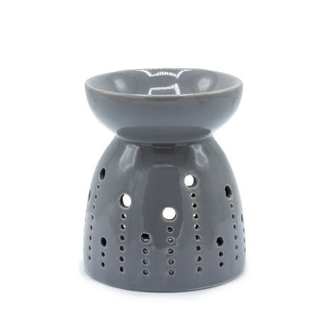 Classic Oil Burner - Bubbles Cutout - Grey