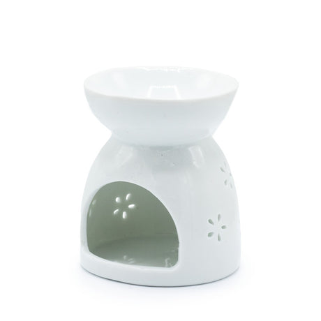 Oil Burner Buddha Cut Out- White