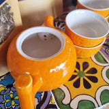 Herbal Orange Teapot Set - Pot & Four Cups