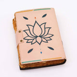 Leather Seven Chakra Colours Deckle-edge Notebook