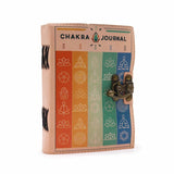 Leather Seven Chakra Colours Deckle-edge Notebook