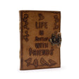 Leather Journel - Plain Paper -  Life is Better with Friends