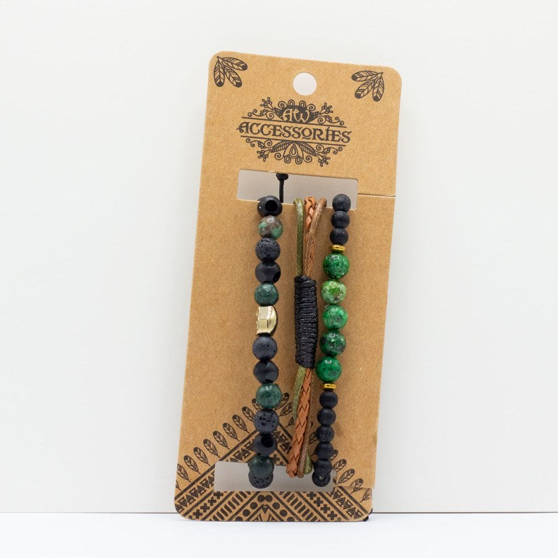 Mens Premium Bracelet Sets - Outdoor Greens (asst)