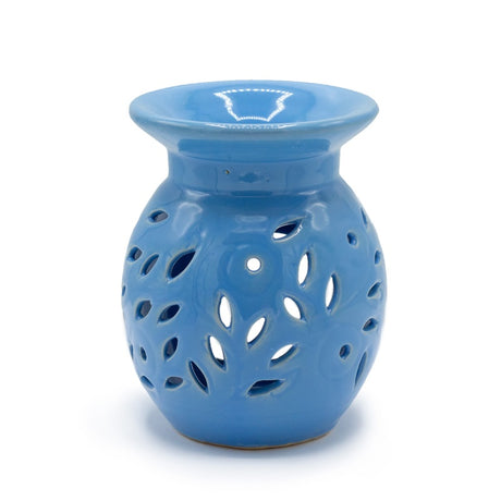 Floral Oil Burner - Blue