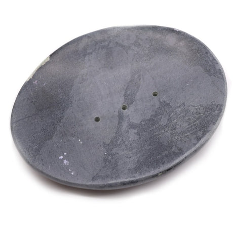 Grey Soapstone Soap Dish 10x12cm- Classic Oval