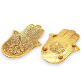 Gold Aluminium  Small Hamsa Incense Holder