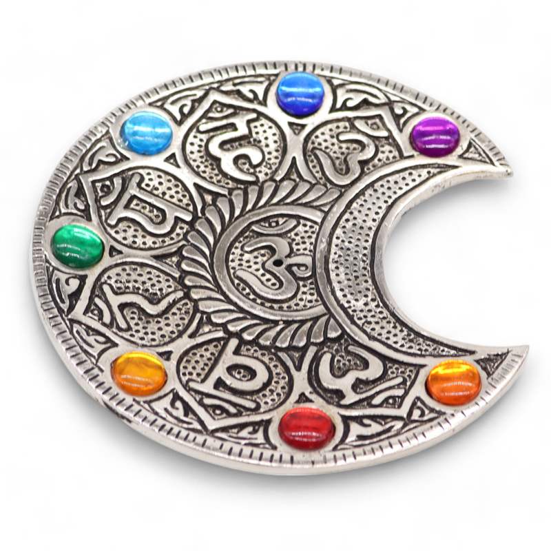 Seven Chakra Moon Incense Holder