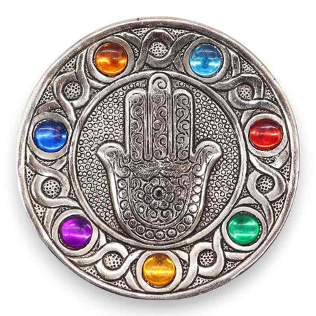 Seven Chakra Hamsa Incense Holder