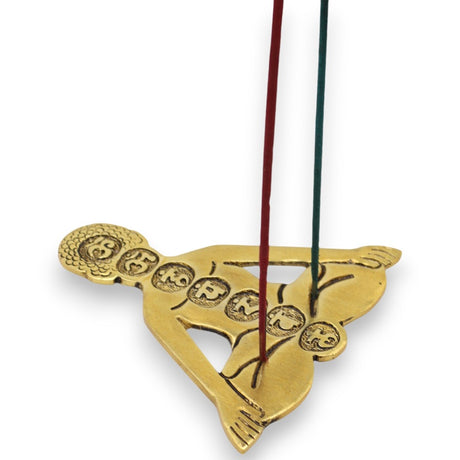 Gold Aluminum Seven Chakra Yoga Incense Holder