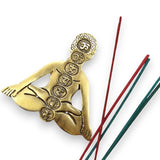 Gold Aluminum Seven Chakra Yoga Incense Holder