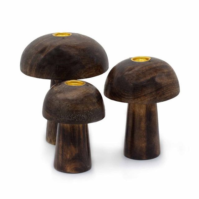 Set of 3 Incense Cone Mushrooms ((10cm 9cm 8cm)