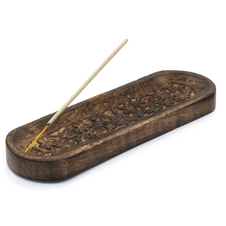 Large Incense Tray 30x10cm - Flower Design