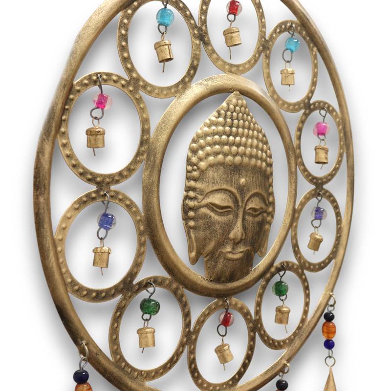 Indian Chimes - Lrg Buddha  Face 15 Bell Chimes