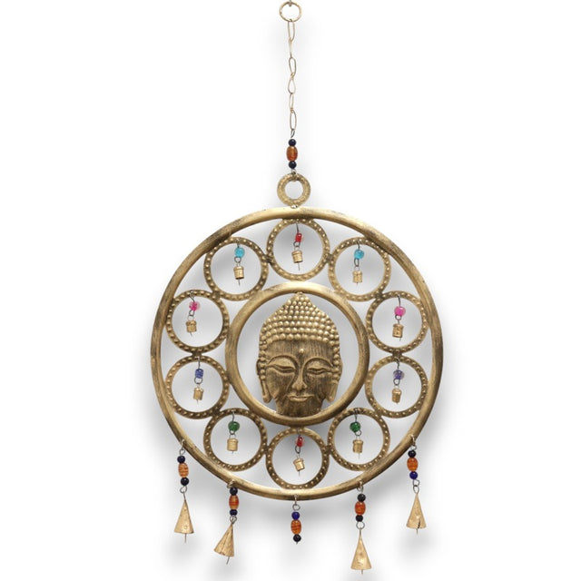 Indian Chimes - Lrg Buddha  Face 15 Bell Chimes