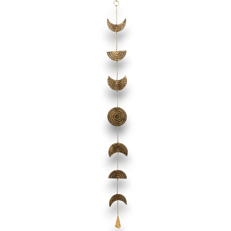 Indian Chimes - Brass Moon Phases Drop with Bell