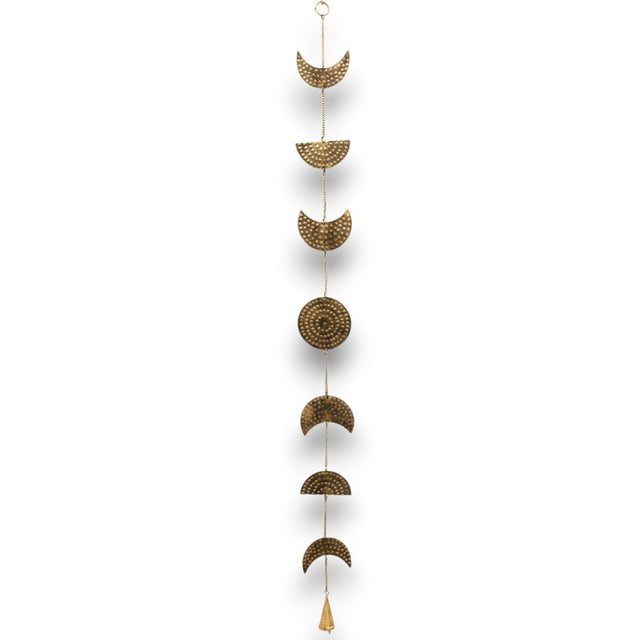 Indian Chimes - Brass Moon Phases Drop with Bell