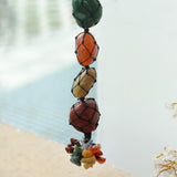 Hanging Chakra Stone  Pendant - Seven Chakra Chips