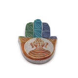 Soapstone Hamsa Incense Holder - Buddah