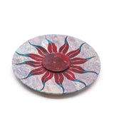 Soapstone Disc Incense Holder - Sun Flower (5 stick holder)