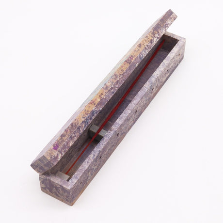 Soapstone Incense Box with Smoke Holes - Chakra