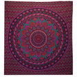 Double Cotton Bedspread + Wall Hanging - Classic Mandala - Purple