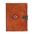 Light Brown Tan Book - Evil Eye Decor - 160 Deckle Edges Pages - 20x15cm