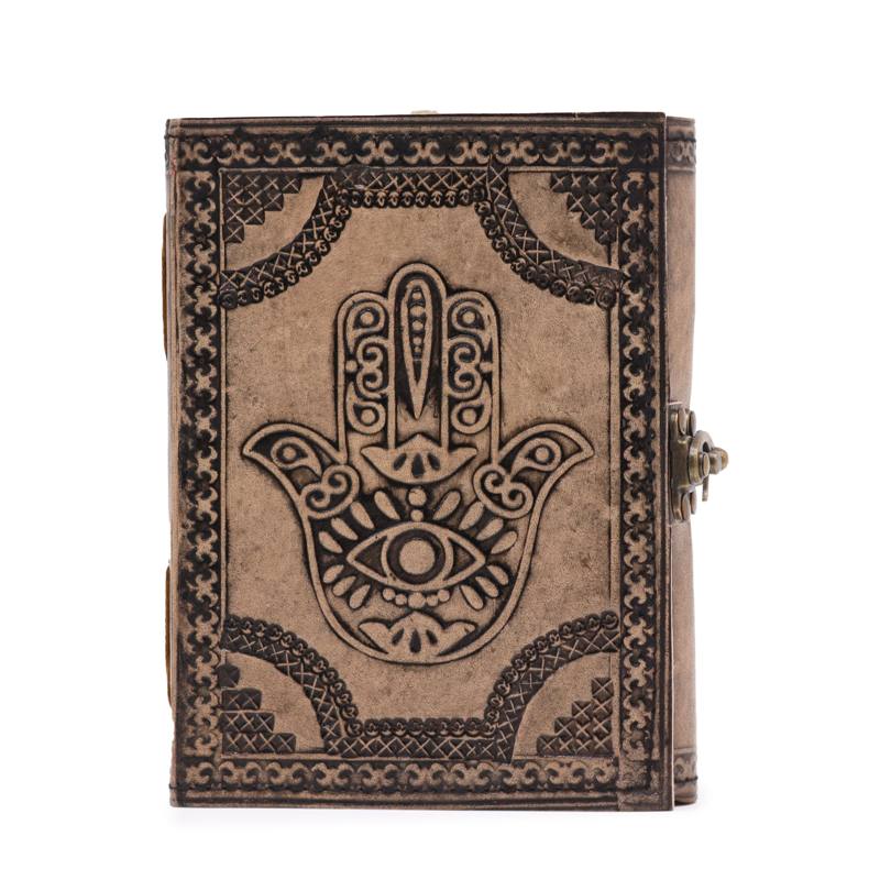 Hamsa - Esoteric Notebook - Antique Grey - 200 pages  Stich Edge- 17.5x12.5x3cm