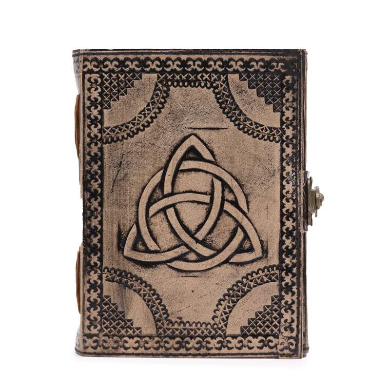 Circle Triquetra - Esoteric Notebook - Antique Grey - 200 pages  Stich Edge- 17.5x12.5x3cm