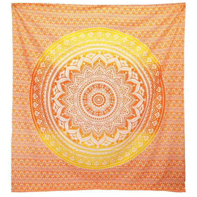 Wall Hanging / Beach Spread - Umrao Mandala - Orange