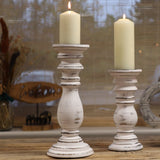 Classic Candle Stand - Whitewash - Small