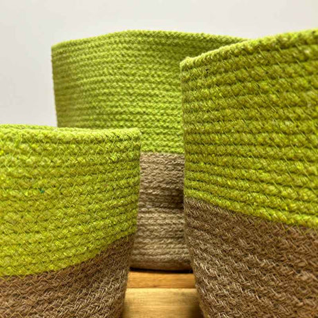 Set of 3 Cotton Rope Storage Baskets - Pistachio