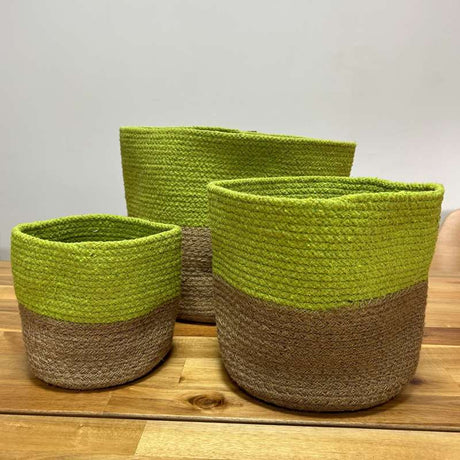 Set of 3 Cotton Rope Storage Baskets - Pistachio